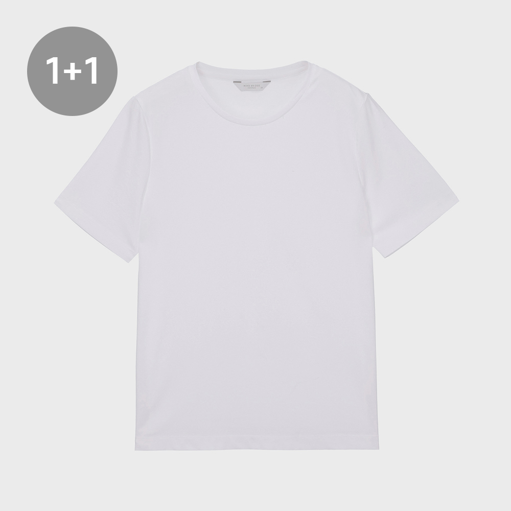 [2PCS] 마인드브릿지 여성 수피마 쿨 반팔 라운드 기본 티셔츠 MXTS0220S : MINDBRIDGE