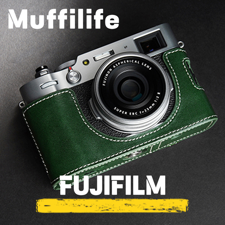 [항공배송] FUJIFILM 후지필름 X100V 카메라 가죽 케이스[손목스트랩 제공] - 상품 이미지