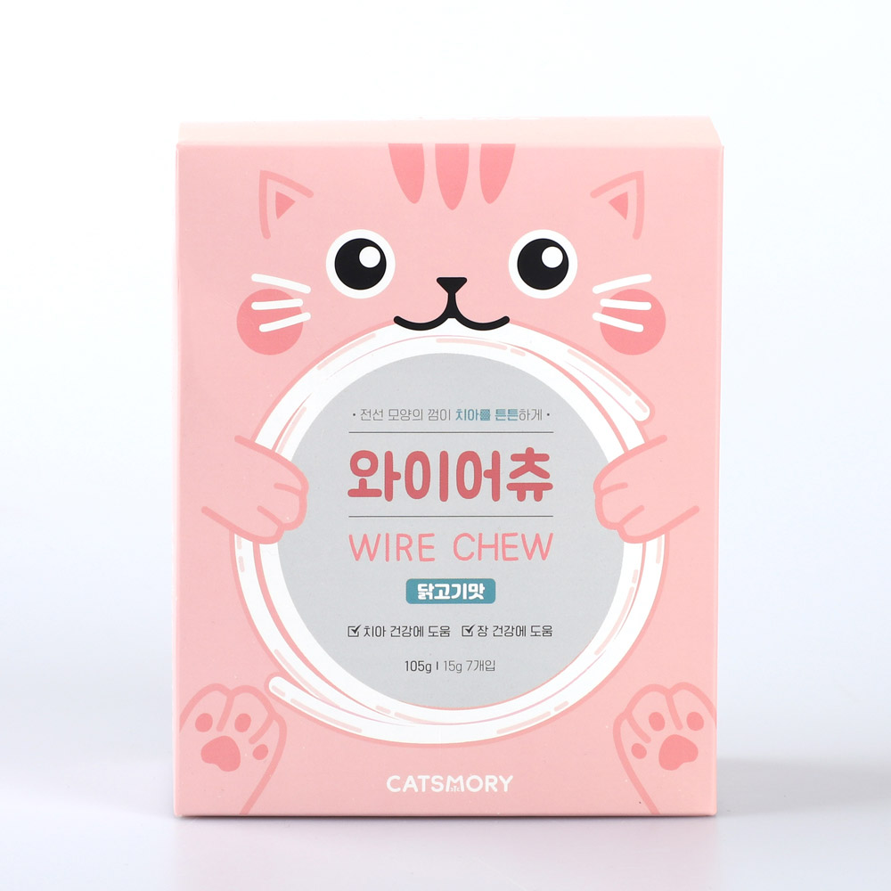 캣츠모리 와이어츄 고양이껌 덴탈껌 양치껌 치석제거 간식 닭고기, 105g, 2개 - 상세 이미지 3