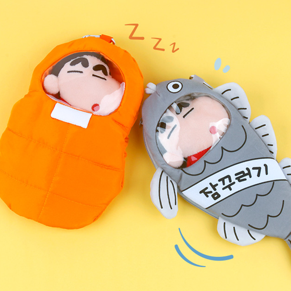 짱구 침낭 파우치 짱구는못말려 봉제 미니 인형 캐릭터 굿즈 - 상세 이미지 2