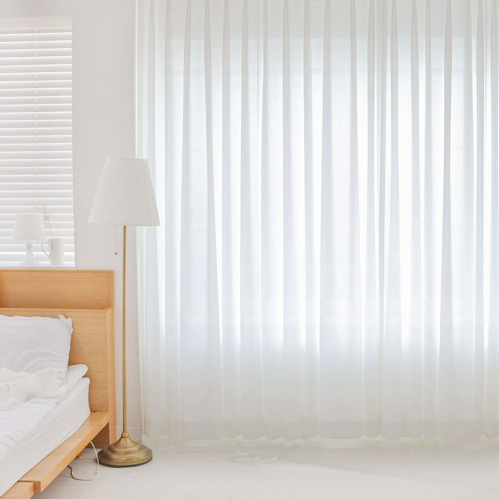 당일배송 차르르 나비주름 쉬폰커튼 가로 240,360,480cm x 세로 240cm 고정