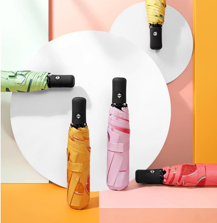 우산 3단 자동우산 노란 노랑 편의점 암막