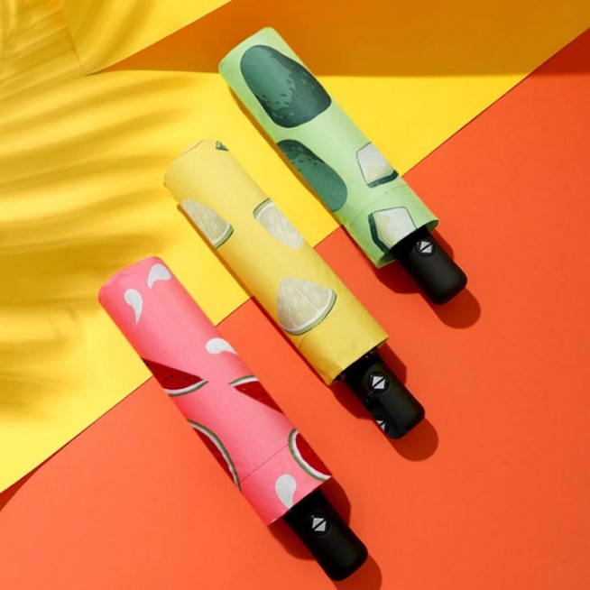 우산 3단 자동우산 노란 노랑 편의점 암막