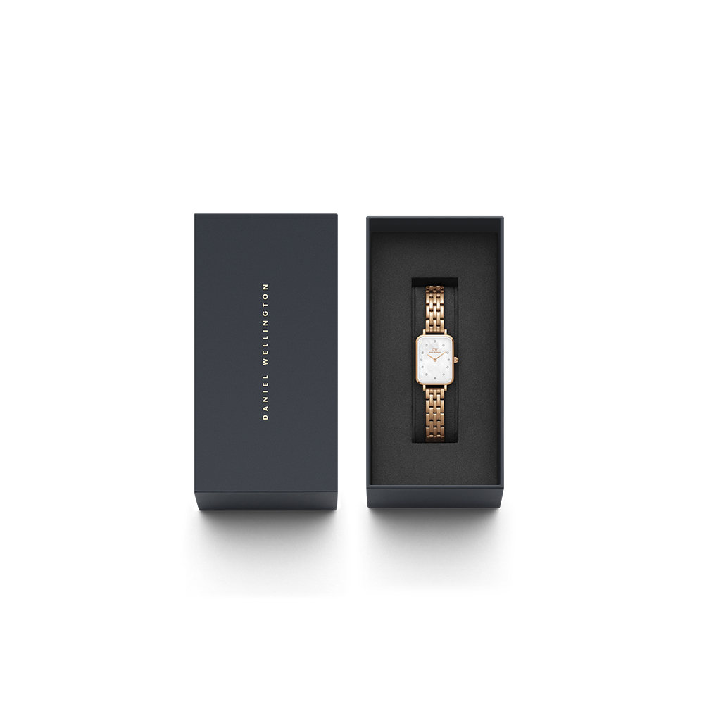 다니엘 웰링턴 QUADRO LUMINE 5-LINK MELROSE 펄화이트 패션시계 이미지 8