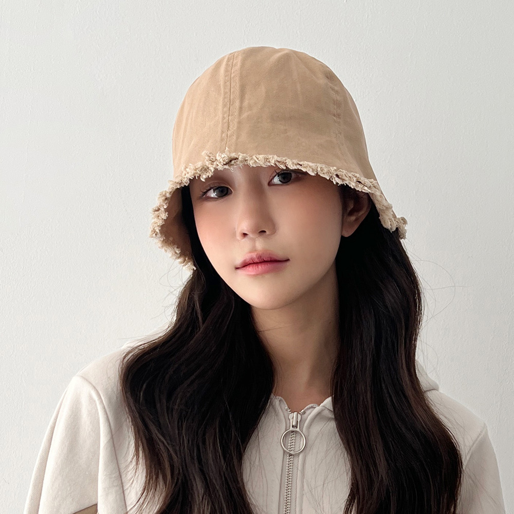 코튼 면 워싱 아이유 벙거지 여성 연예인 버킷햇 모자 공항패션 - 상세 이미지 5