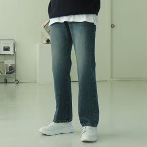 남자청바지 데님 워싱 부츠컷 남자와이드청바지 착용 후기 | 사이즈/핏 총정리 - 상품 이미지 2