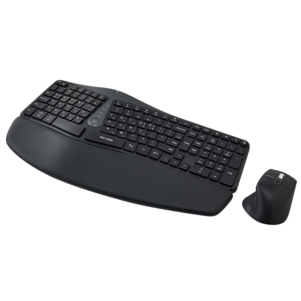 아이리버 Wrist Egonomics 듀얼 멀티페어링인체공학 버티컬 무선키보드마우스세트