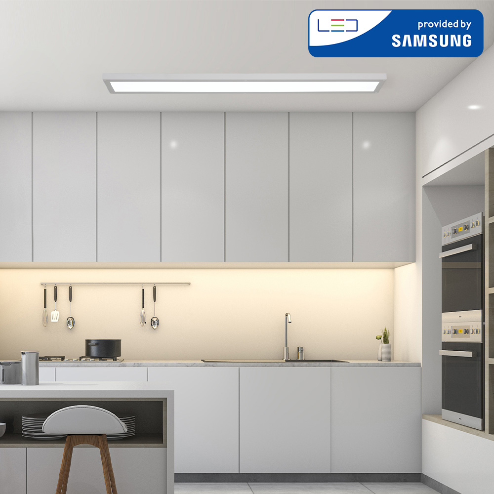 LED등 LED주방조명 레이온 직하 엣지 40W (1280x180) 인테리어 천장조명 - 상품 이미지