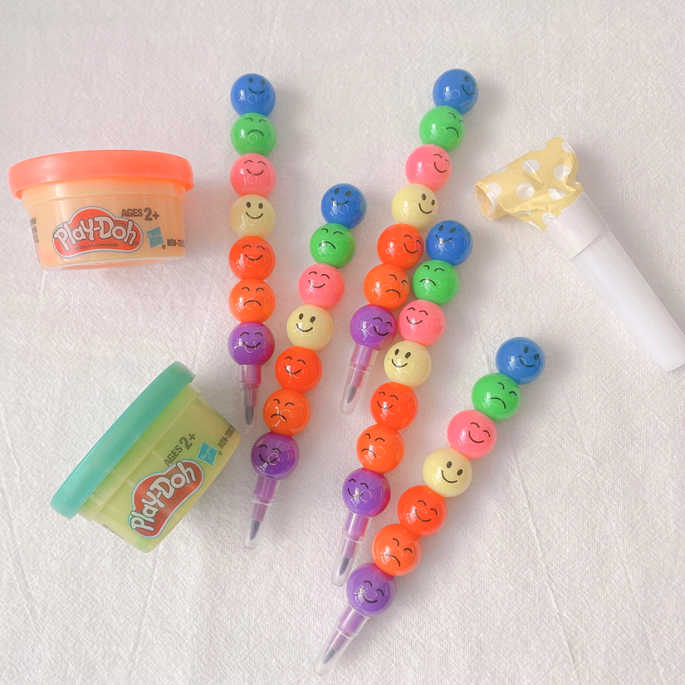 줄줄이 어린이 선물 색연필 세트 무지개 미니 색연필 동그리 7색 구디백 포장