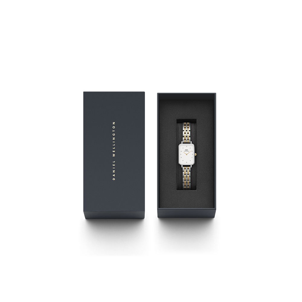 다니엘 웰링턴 QUADRO LUMINE 5-LINK TWO-TONE 크리스탈 투톤시계 이미지 6