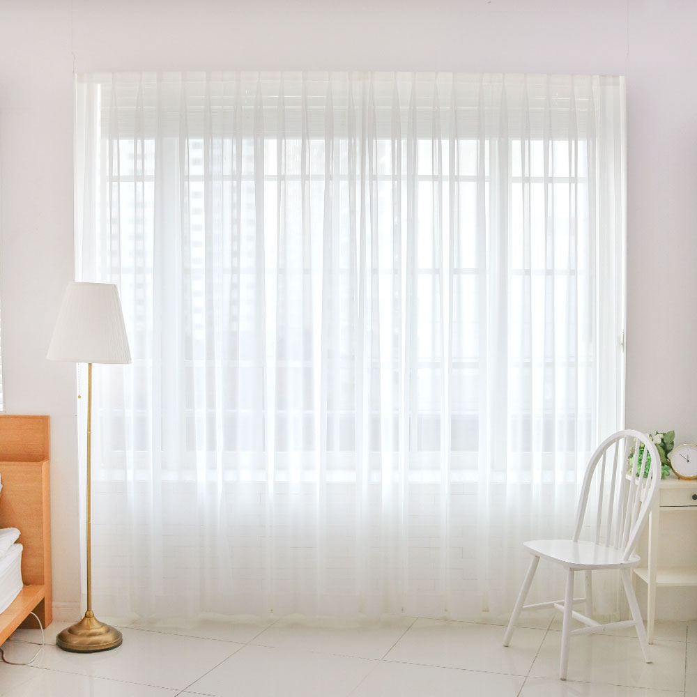 당일배송 차르르 나비주름 쉬폰커튼 가로 240,360,480cm x 세로 240cm 고정