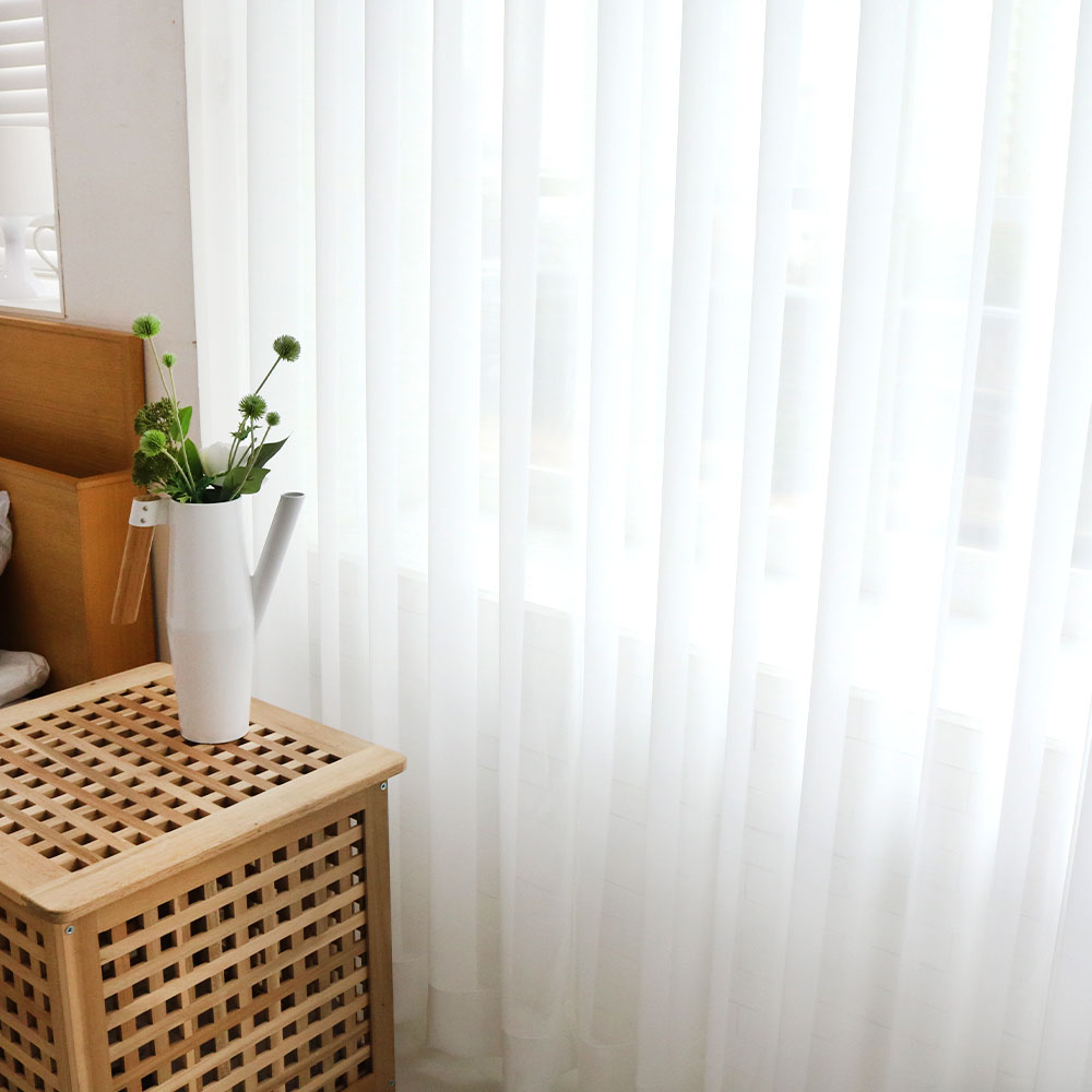 당일배송 차르르 나비주름 쉬폰커튼 가로 240,360,480cm x 세로 240cm 고정