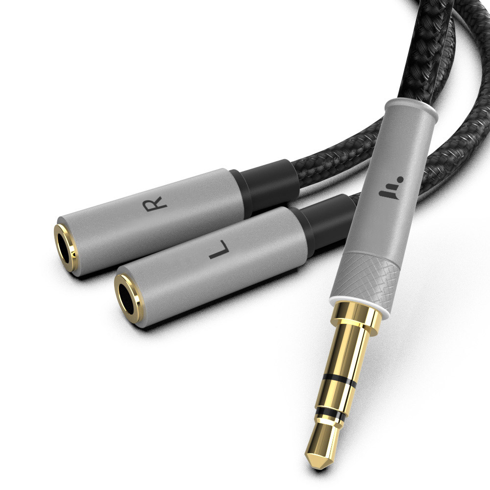 펀디안 3.5mm 스테레오 L R 완전 분배기 케이블, FD-CYLR02 - 상품 이미지
