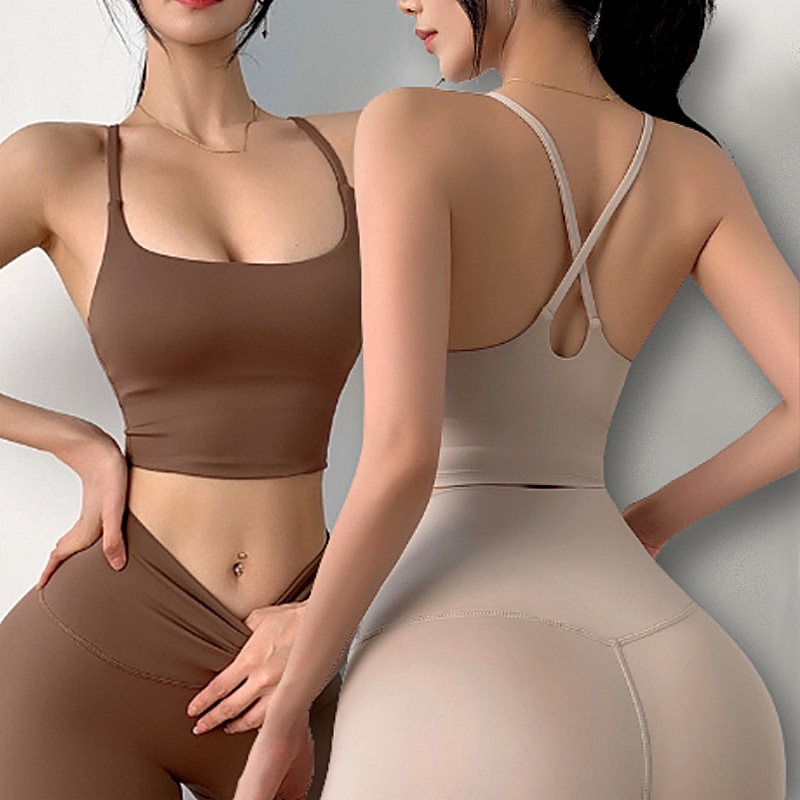 요가브라탑 필라테스브라탑 스포츠 헬스 누드촉감 N151 - 상품 이미지