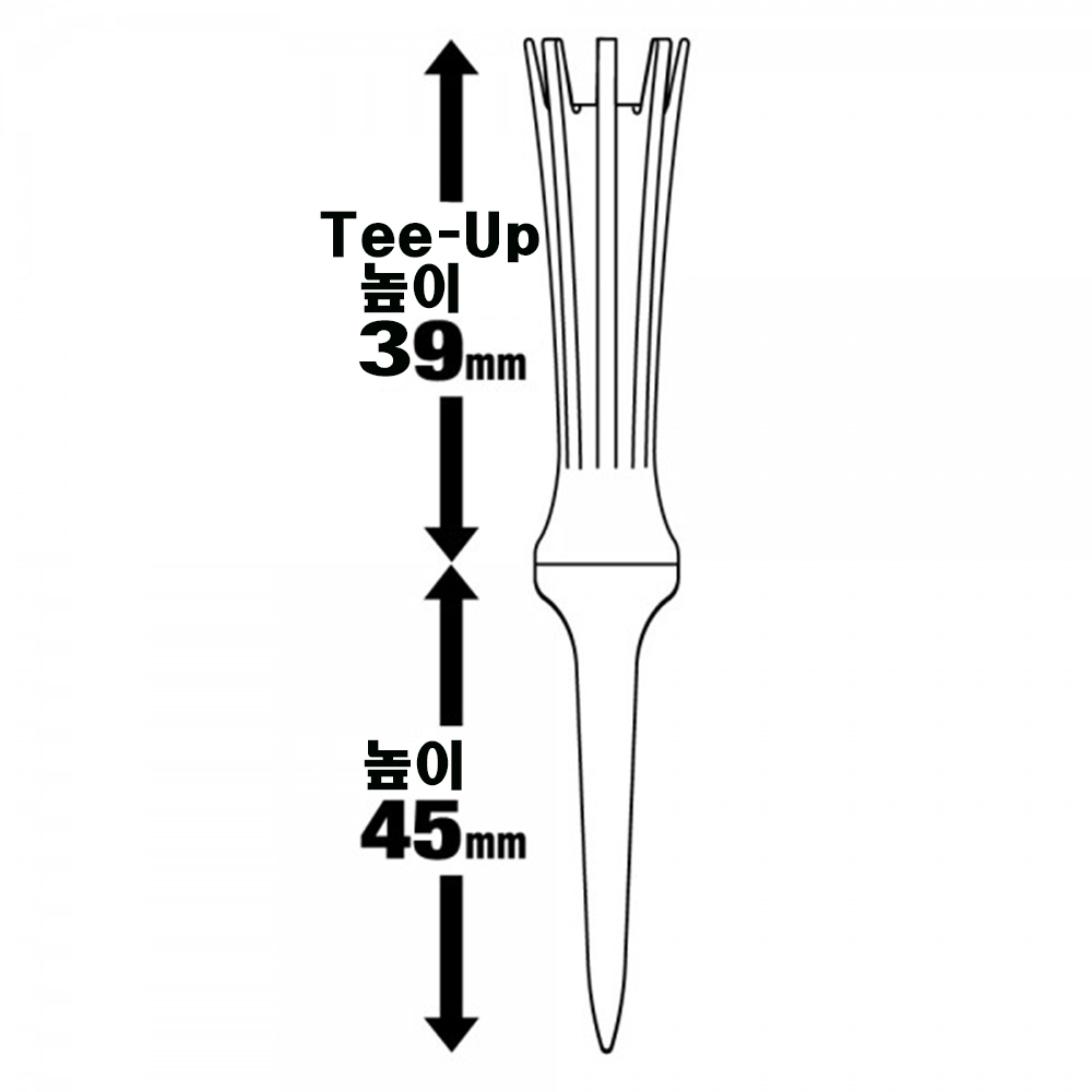 다이야골프 에어로 스파크티 TE-408 기능성 일본 골프티꽂이 84mm 3개입  5천만개판매 비거리향상 - 상세 이미지 4