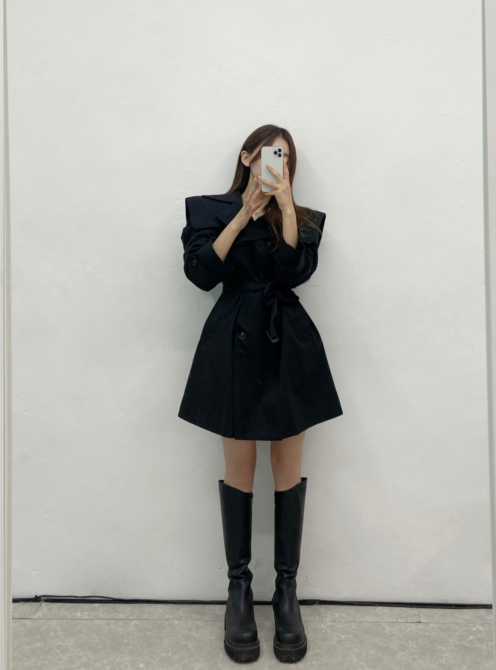 [세일] 케이프 트렌치 숏 코트 상세 이미지 6