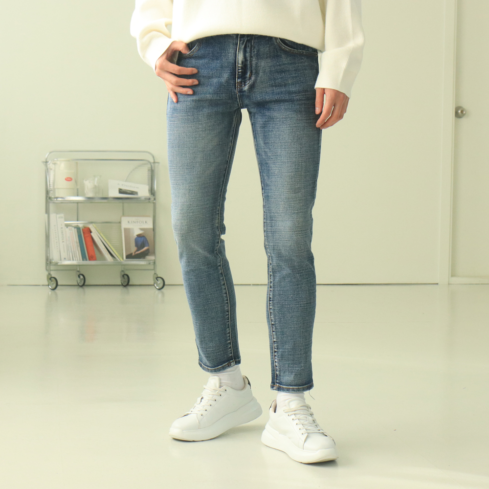 남자청바지 9부 10부 밴딩 청바지 이미지 2