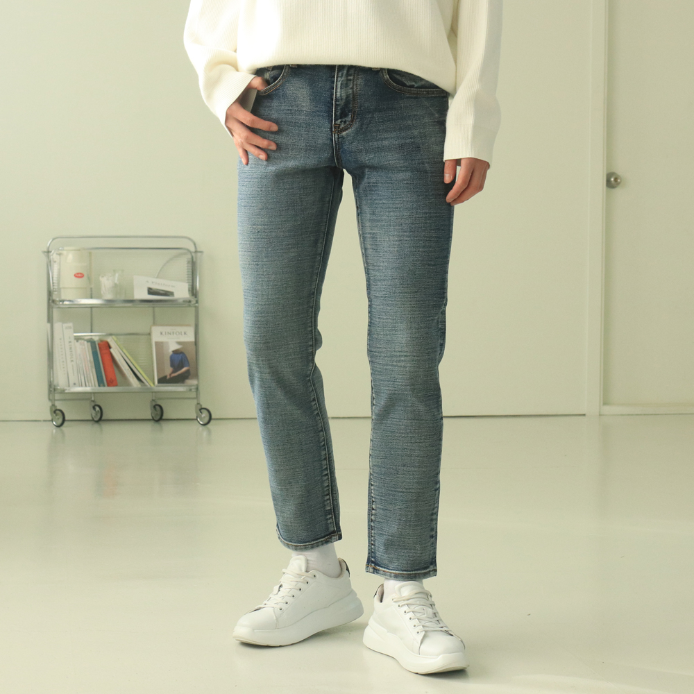 남자청바지 9부 10부 밴딩 청바지 이미지 3