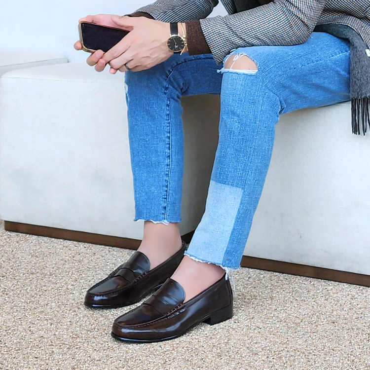 소가죽수제화 남성 다이브 페니로퍼 핸드메이드구두