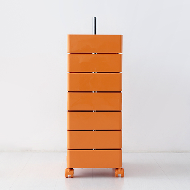 빙그리 회전서랍 트롤리 7단 오렌지 9258.4980