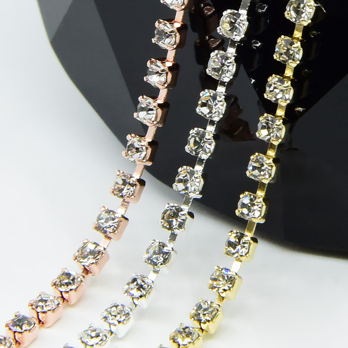 지르콘줄란(큐빅) 1.2mm 3종 (약20cm) 줄란파츠 체인네일 이미지 2