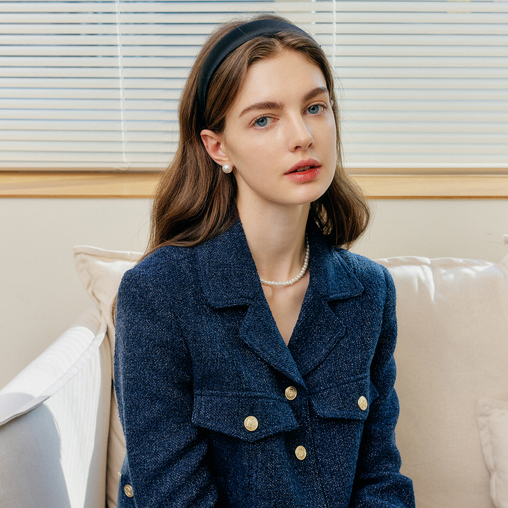 [룩캐스트] 네이비 에밀리 트위드 자켓 / NAVY EMILY TWEED JACKET : 룩캐스트 LOOKAST