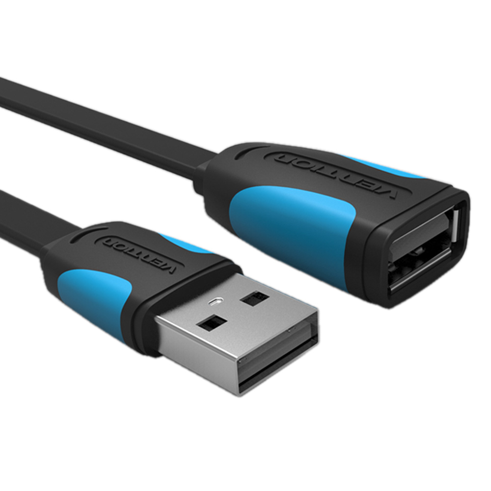 벤션 칼국수형 플랫 USB A M to F 연장케이블 VAS-A10 1m, 1개 - 상품 이미지