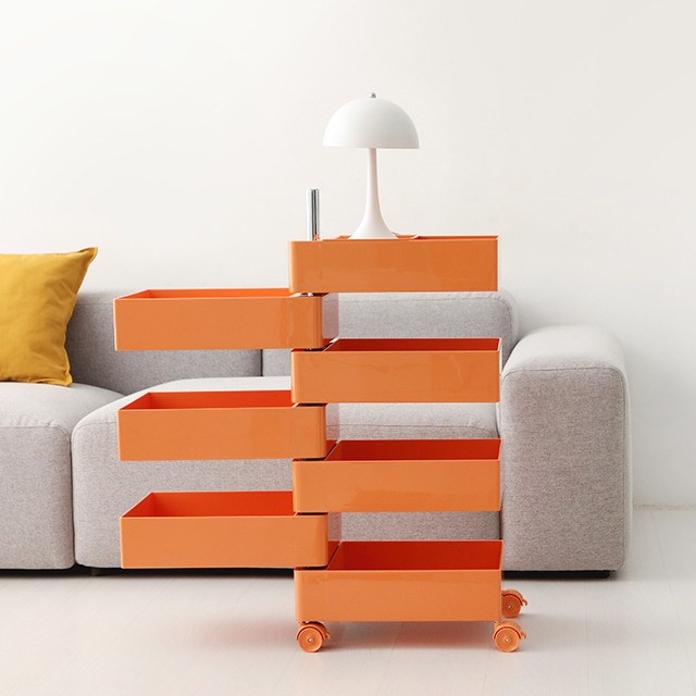 빙그리 회전서랍 트롤리 7단 오렌지 9258.4980