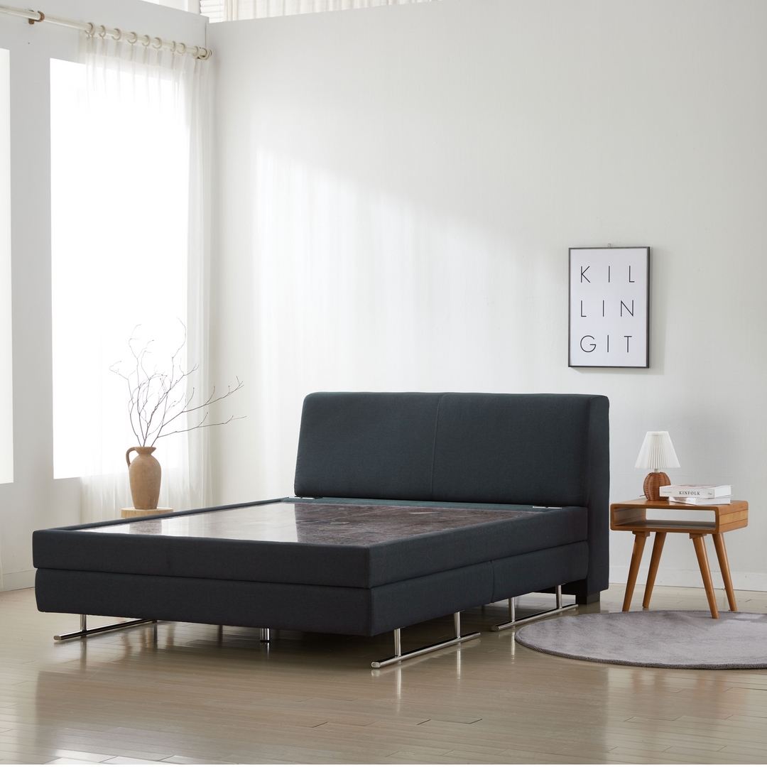 브리즈스톤 스퀘어 돌침대 2인용 패브릭 온돌침대 퀸