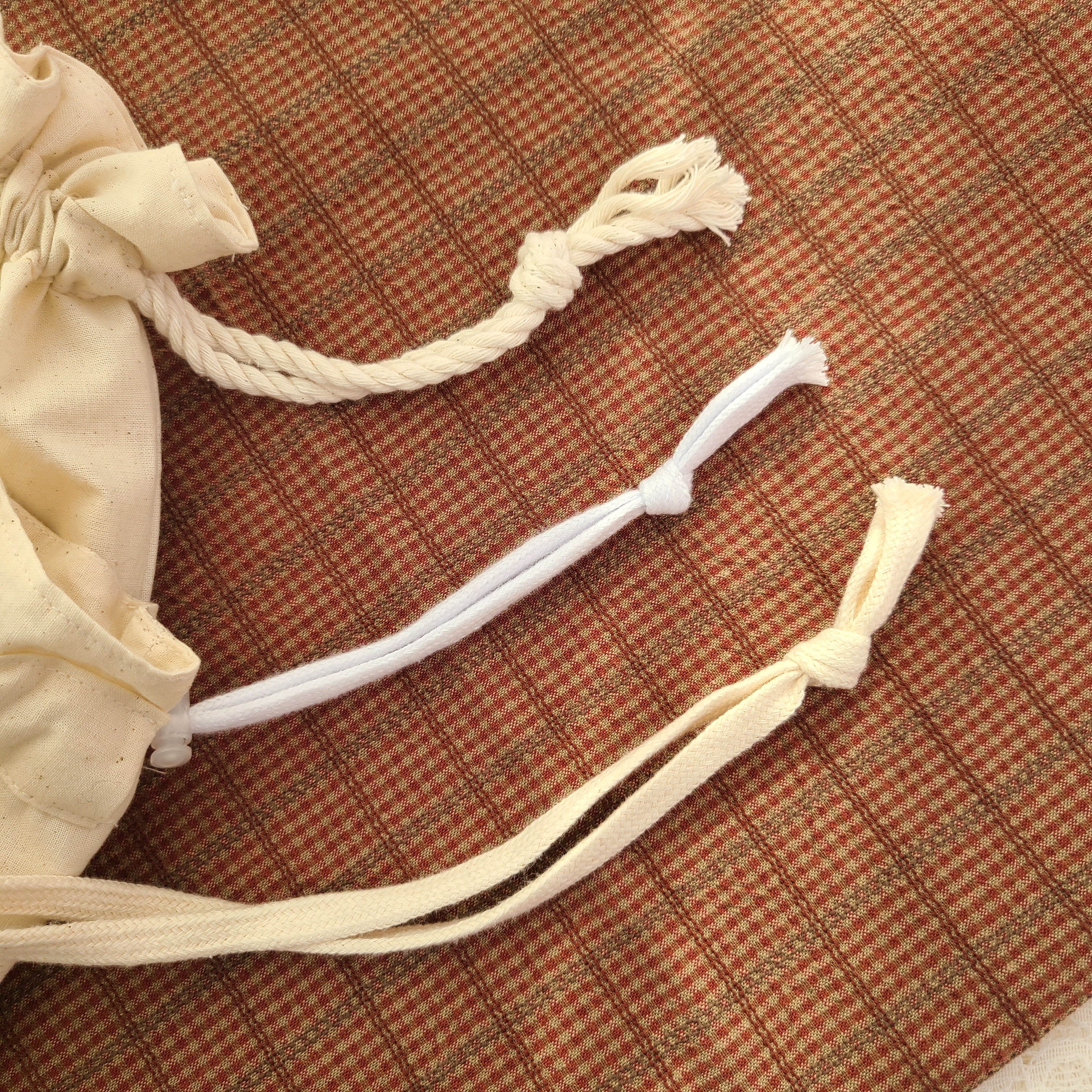 고급수제 광목 원통파우치 복조리더스트백 스트링주머니 패브릭주머니 면파우치 이미지 6