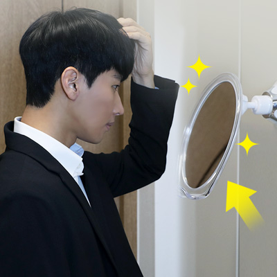 퍼플고릴라 똑똑한 흡착식 김서림방지 욕실 거울 화장실 거울 - 상세 이미지 4