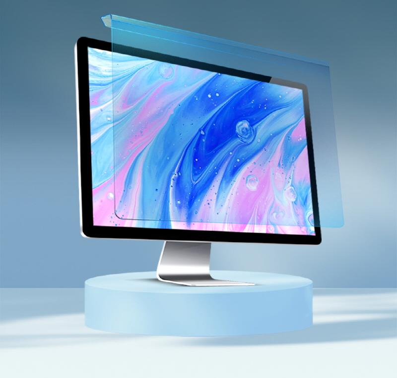 모니터 보안필름 BozaBoza 시력보호필름 블루라이트차단 필터 거치식