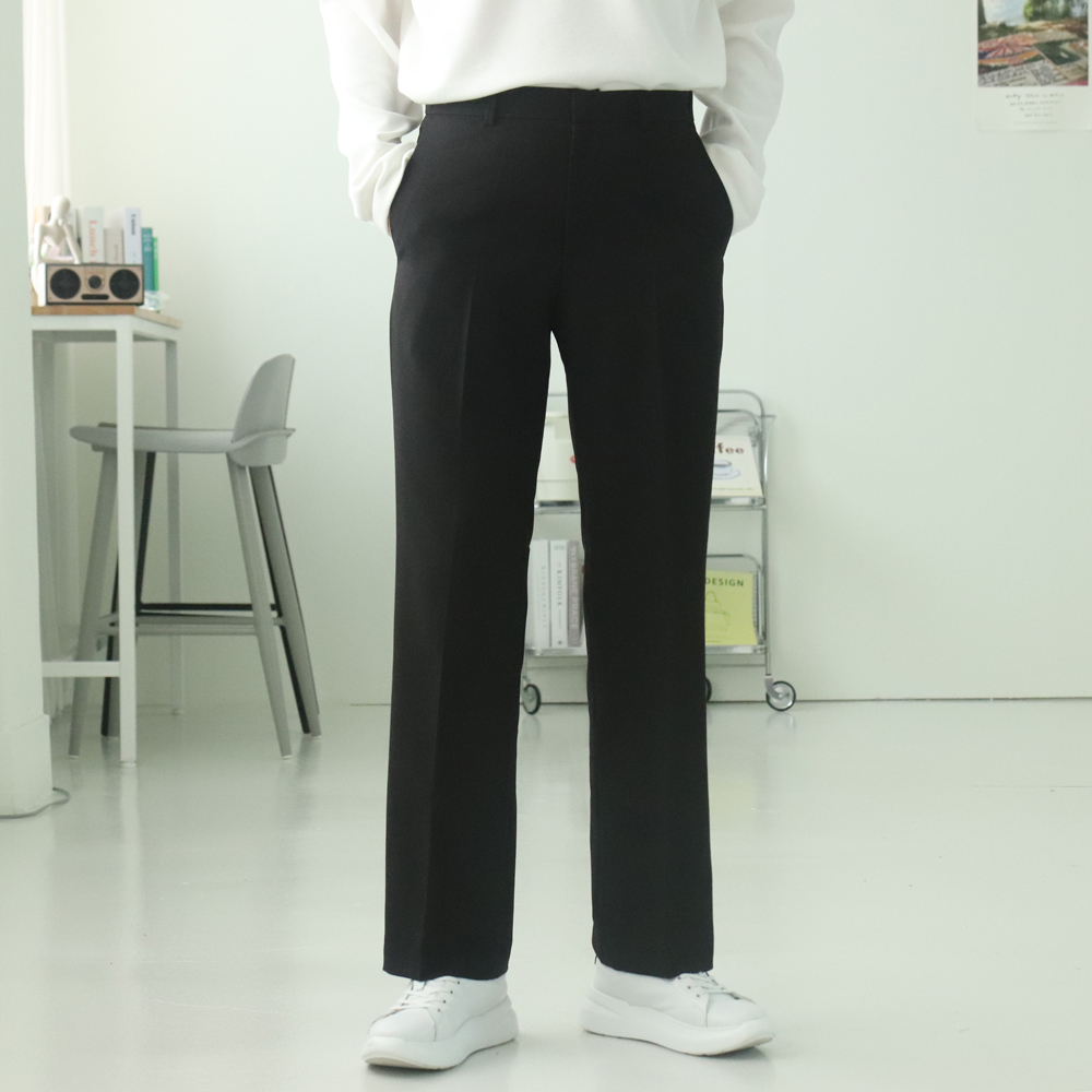 남자와이드슬랙스 통큰바지 밴딩 링클프리 남자와이드팬츠 이미지 3