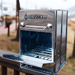 레드스노우 백패킹 캠핑 접이식 우드스토브 불멍화로대