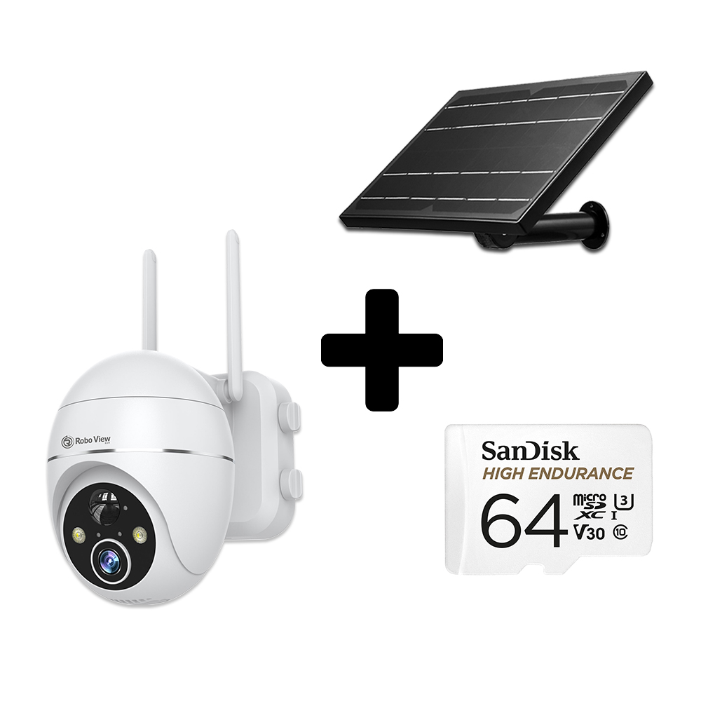 글로벌아이넷 로보뷰S3+8W 태양광 무선 배터리 홈 CCTV IP 카메라 64GB - 상품 이미지