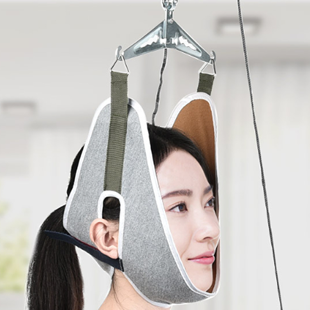 가정용 목견인기 보호대 견인 목디스크운동 스트레칭 경추 고리+도어타입 - 상품 이미지