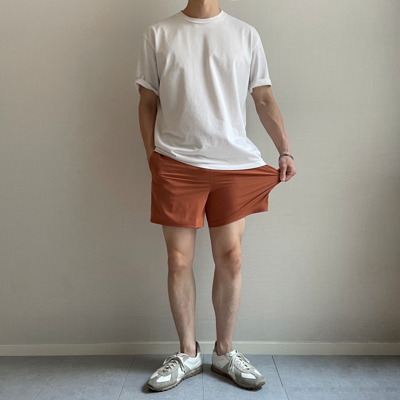 남자빨간반바지 고무줄반바지 나일론반바지 냉장고 이미지 4
