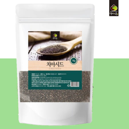 슈퍼곡물 블랙 치아씨드 치아씨 치아씨드 100% 치아 시드 씨앗 잡곡시리얼 건강 간식 곡물 CHIASEED 아침간편식