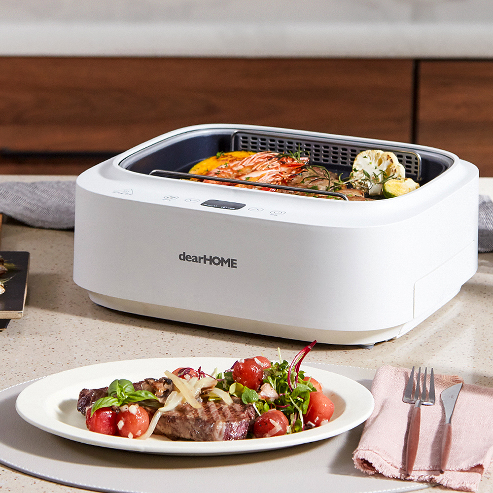 냄새없는 전기 그릴 연기안나는 무연그릴 홈쇼핑 삼겹살 고기 불판 실내 불판 화이트