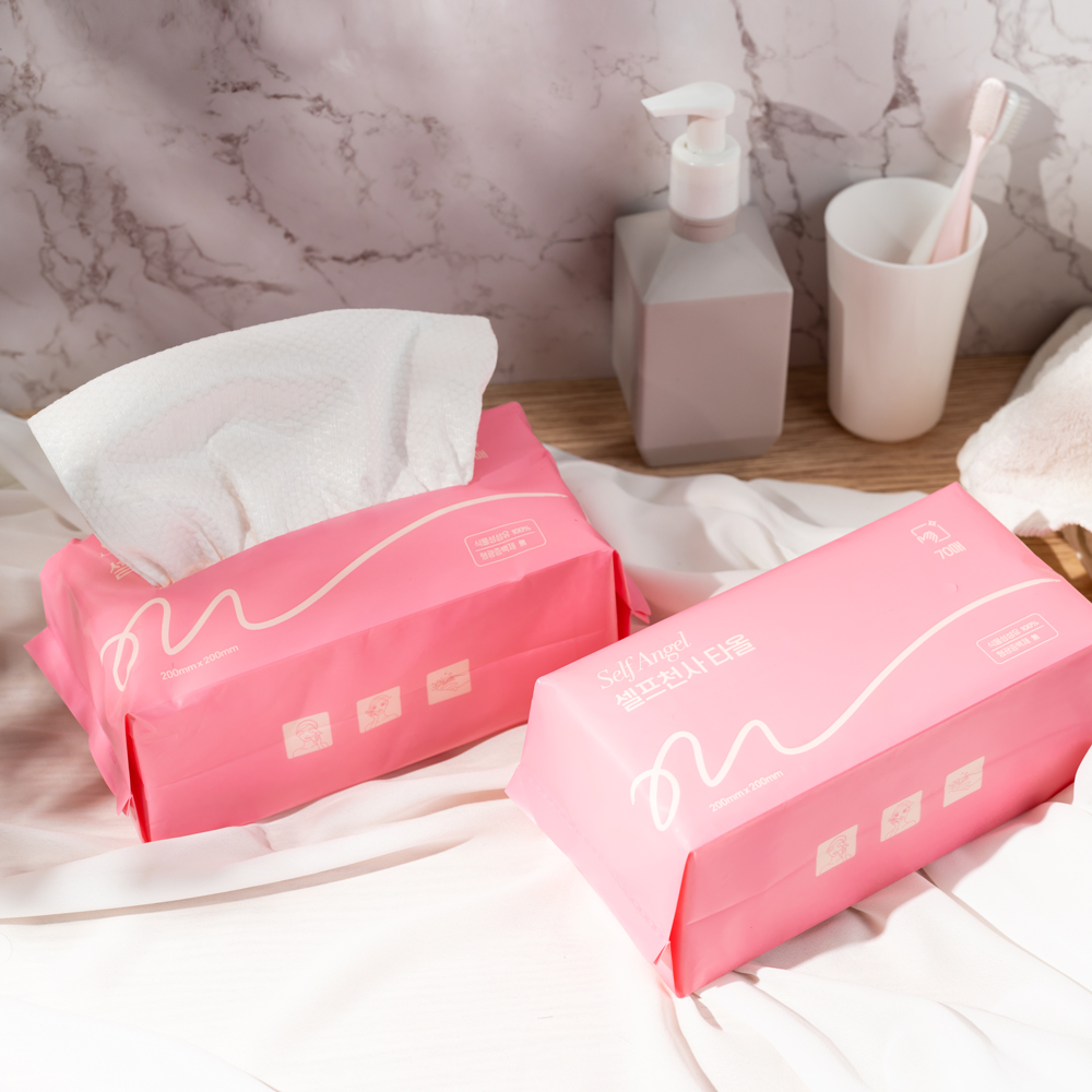 셀프천사 일회용 페이스 타올 여행용 휴대용 조리원 먼지없는 수건 미용 타월 - 상세 이미지 2