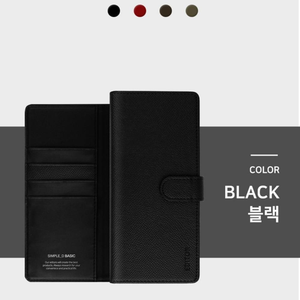 플디2 카드 수납 가죽 지갑 케이스 레드, 갤럭시A21-A21S 공용 - 상세 이미지 3