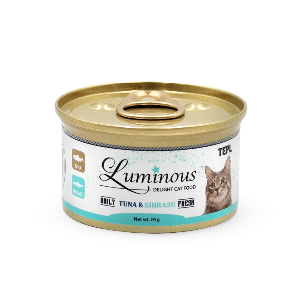 테플 루미너스 85g 참치&치어 육수타입 럭셔리 고양이캔