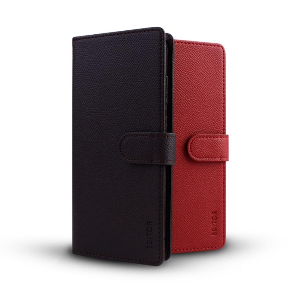 플디 카드 수납 가죽 지갑 케이스 레드, 갤럭시A32 - 상세 이미지 2