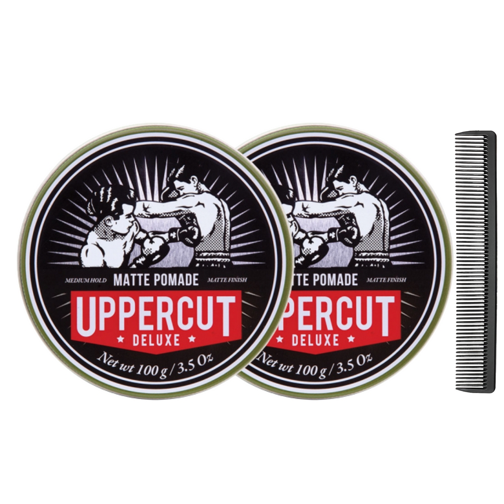 어퍼컷디럭스 매트 포마드왁스 100g x 2개 트윈팩 빗
