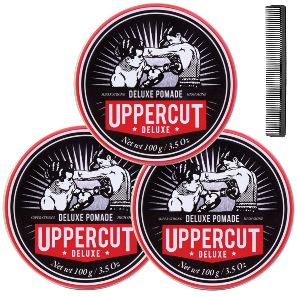 어퍼컷디럭스 디럭스 포마드왁스 100g x 3개 트리플팩 빗