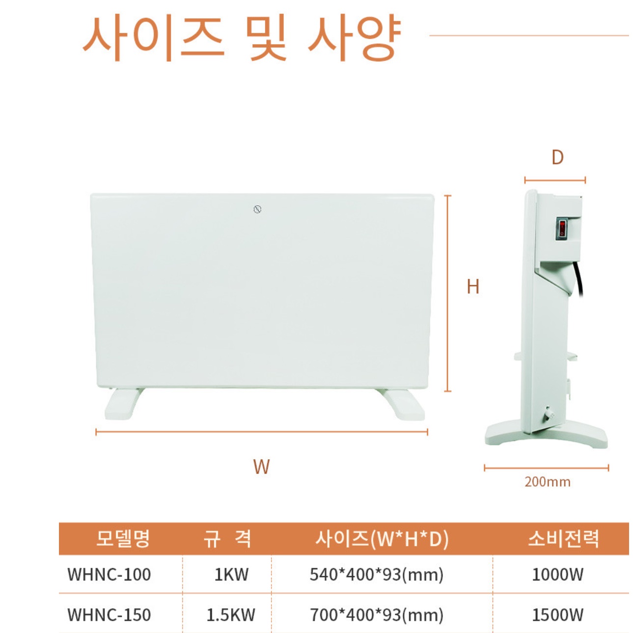 소형 화장실 히터 전면 욕실용 히터 화장실 난방기 욕실 난로