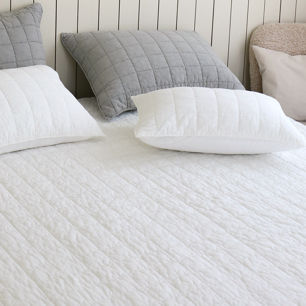 모제무드 스퀘어 오가닉 순면 피그먼트 패밀리침대패드 이불깔개 Q