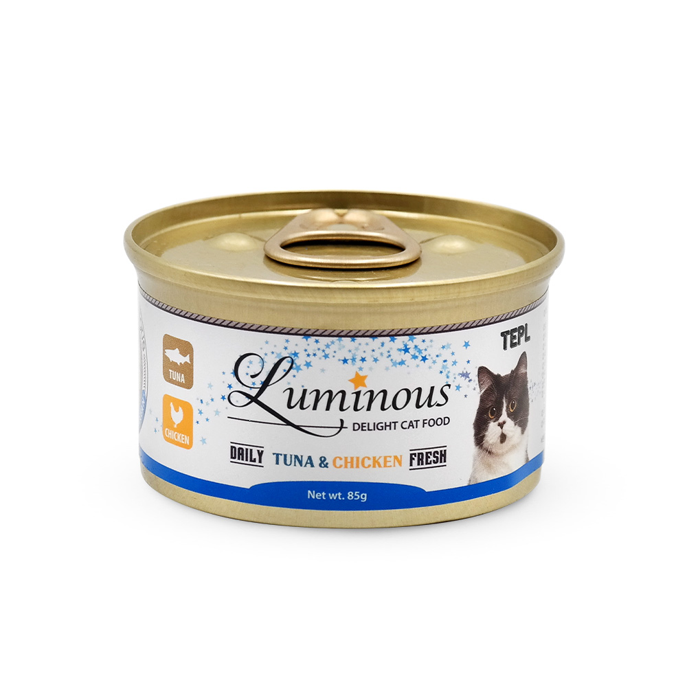 테플 루미너스 85g 참치&치어 육수타입 럭셔리 고양이캔