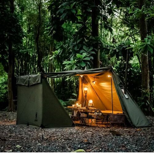 원티그리스 록쉴드 부시크래프트 캠핑 쉘터 A형텐트 2인용 코튼 TC면