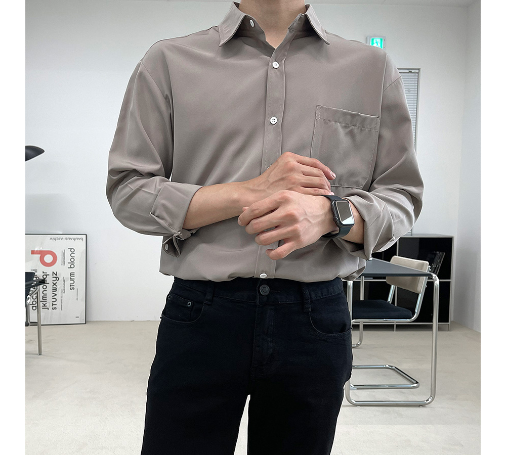 (SALE)남자와이셔츠 남자오버핏셔츠 남성남방 - 상세 이미지 3